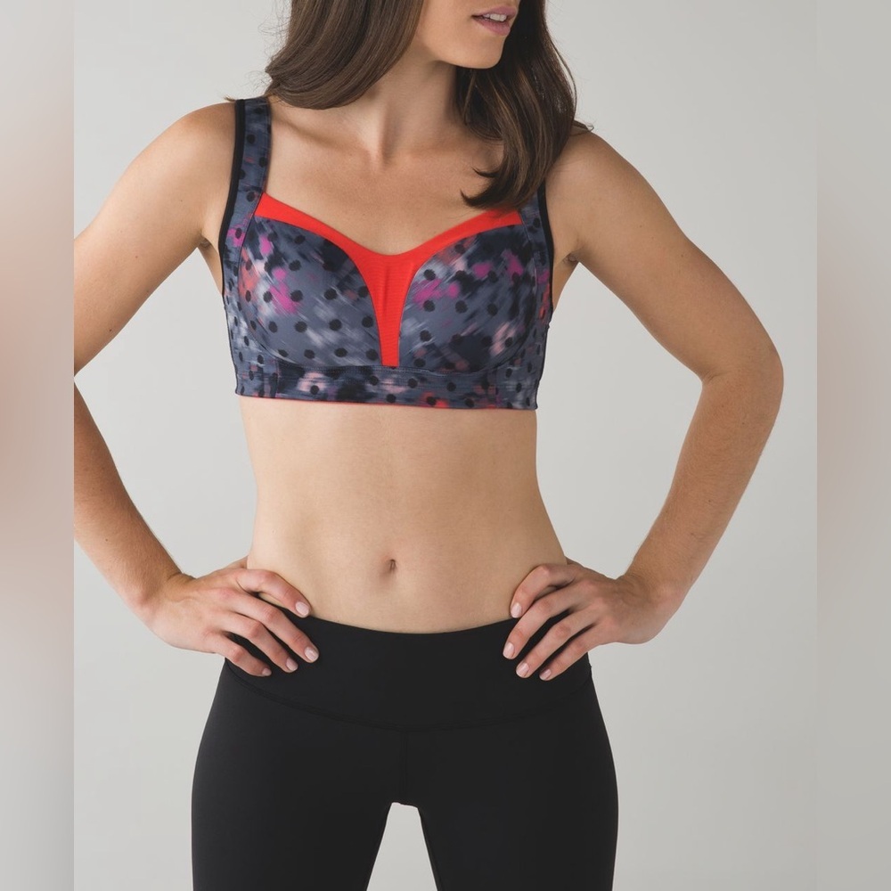 Lululemon Athletica Red and Black Sports Bra 34D